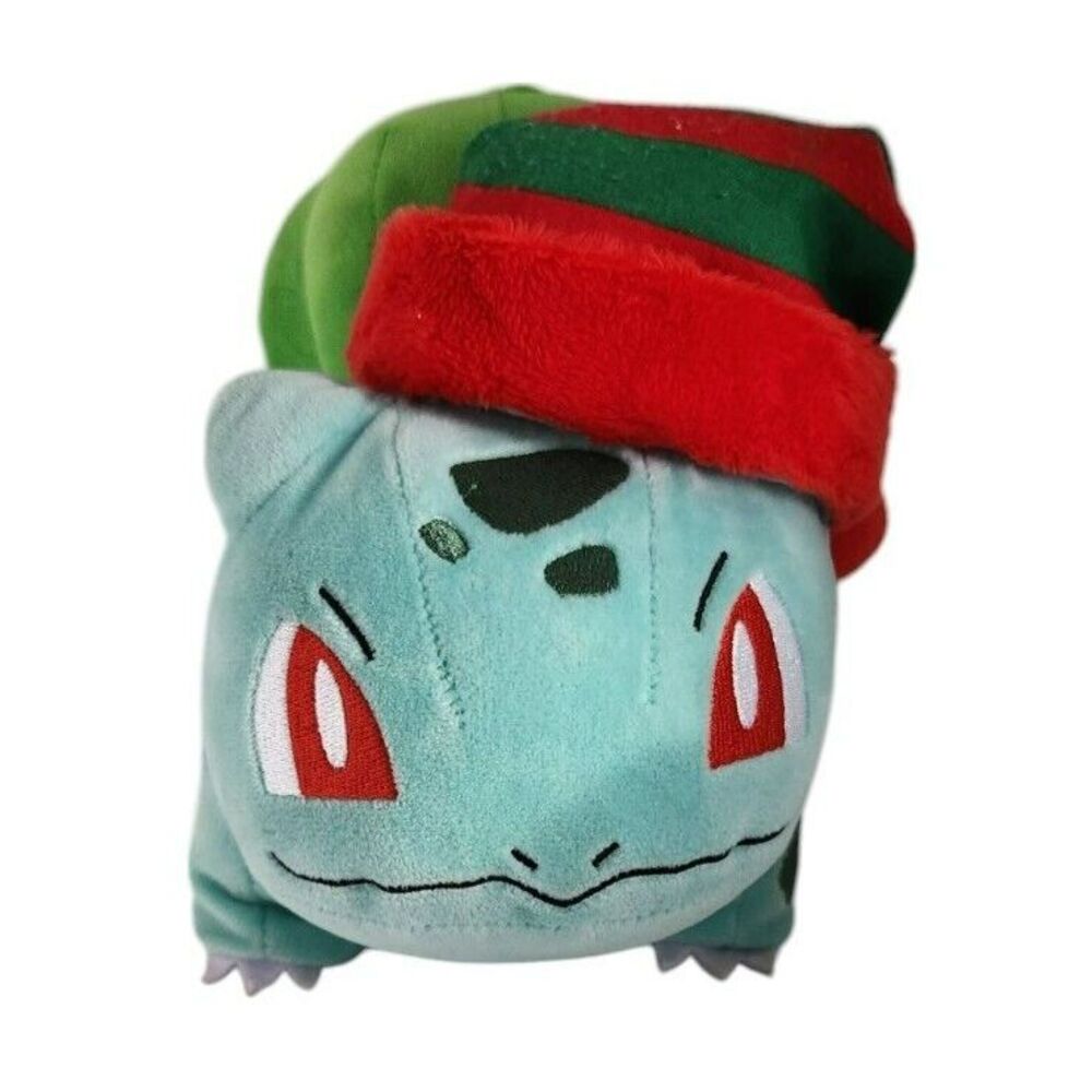 Pokemon Bulbasaur Holiday Plush Wicked Cool Toys WCT Christmas Hat Teal Green